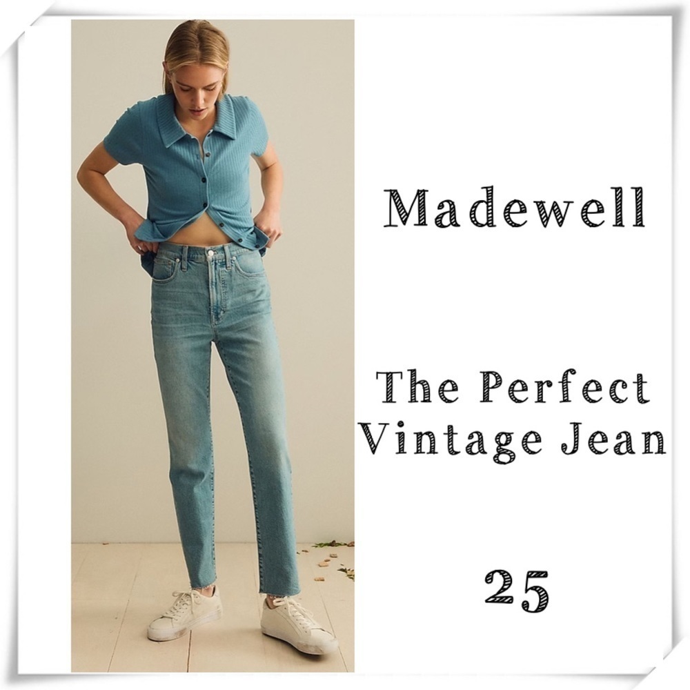 MADEWELL The Perfect Vintage Jeans in Ellicott Wash Size 26 Style #NA918